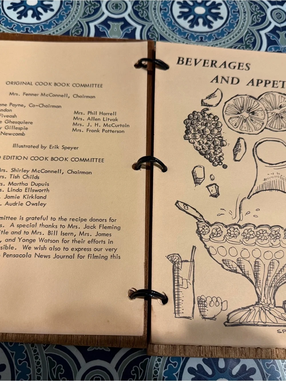 Vintage Recipe Binder with Cream Pages